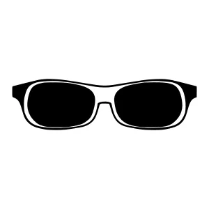 Sunglasses Icon - Black Silhouette