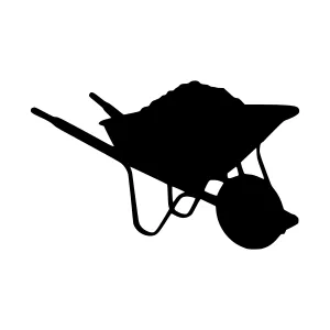 Silhouette Wheelbarrow - Minimalist Design