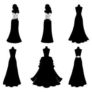 Silhouette Dresses on Mannequins - Fashion Design