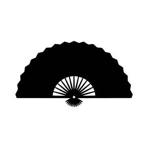 Black Fan Icon - Minimalist Design
