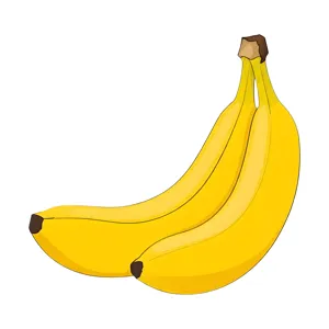 Cartoon Bananas Bunch - Vector Illustration