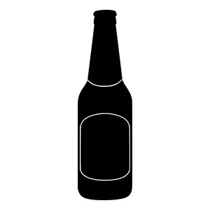 Black Beer Bottle Silhouette