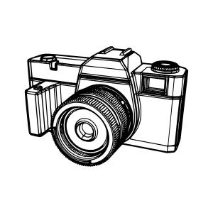 Vintage Camera Sketch Illustration