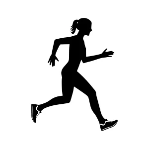 Silhouette Runner - Athletic Woman Running