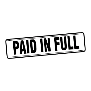 Paid in Full Stamp - Vector Graphic