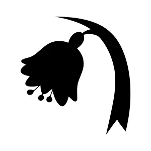 Black Silhouette Flower Icon