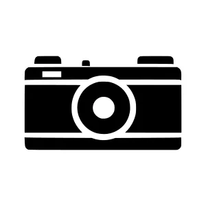 Camera Icon - Black Silhouette