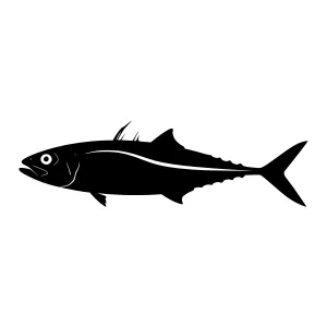 Silhouetted Tuna Fish Graphic