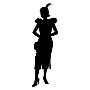 Vintage Flapper Silhouette