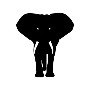 Black Elephant Silhouette Vector Illustration