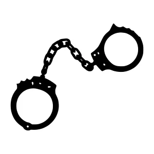 Black Handcuffs Silhouette