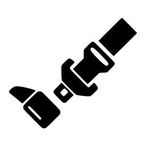 Seatbelt Icon - Safety Symbol Vector