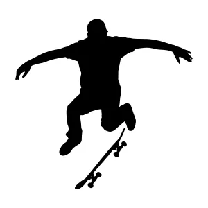 Skater Silhouette - Action Sport Graphic