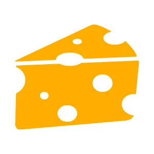 Cheese Slice Icon - Vector Illustration