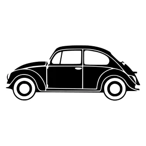 Vintage Volkswagen Beetle Silhouette