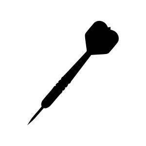 Black Dart Silhouette Vector Icon
