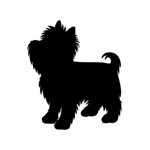 Yorkshire Terrier Silhouette - Black Outline