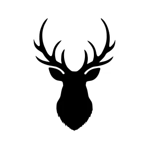 Silhouette Deer Head Graphic