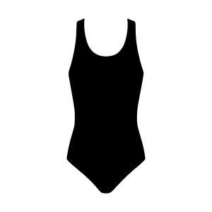 Black Swimsuit Silhouette Icon