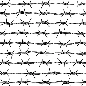 Black Barbed Wire Pattern Seamless Texture