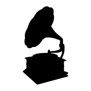 Vintage Gramophone Silhouette