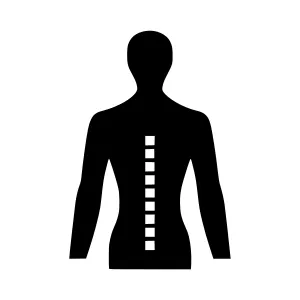 Back Pain Icon - Simple Silhouette