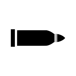 Bullet Icon - Black Outline Vector
