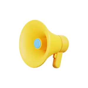 3D Yellow Megaphone - Modern Illustration