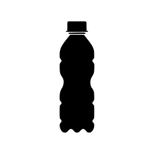 Plastic Water Bottle Silhouette Icon