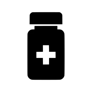 Medical Bottle Icon - Plus Sign