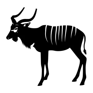 Kudu Silhouette Vector Illustration