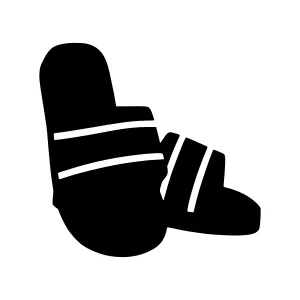 Black Flip Flops Silhouette Icon