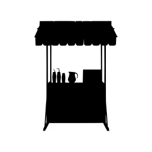 Silhouette Market Stall - Vendor Display