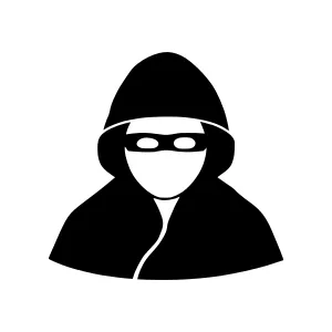 Silhouette Hooded Figure - Mysterious Icon