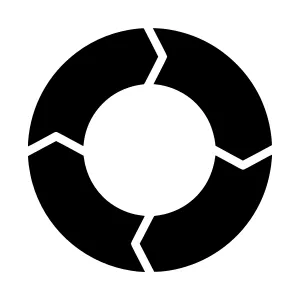 Circular Cycle Icon - Vector Illustration