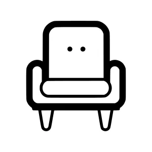 Modern Armchair Icon - Vector Illustration