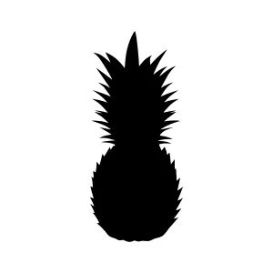 Pineapple Silhouette Vector Illustration