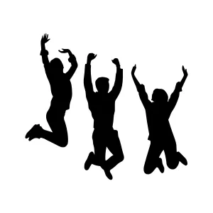 Silhouette Jumping People - Celebration Vector