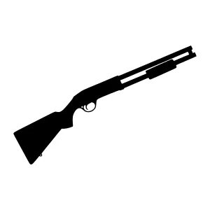 Silhouette Shotgun Vector Illustration