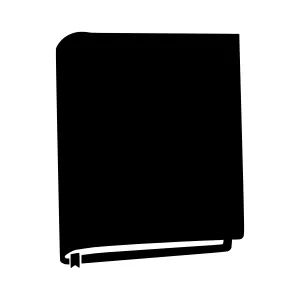 Black Book Icon - Minimalist Vector Illustration
