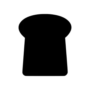 Black Toast Silhouette Icon