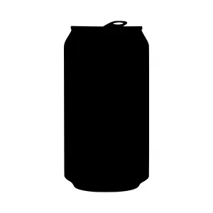 Black Soda Can Silhouette