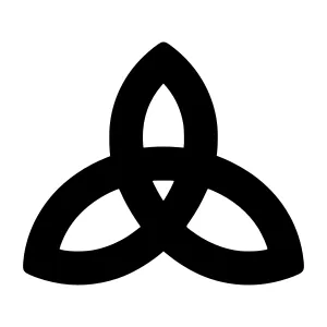 Black Celtic Knot Symbol - Triquetra Vector Icon
