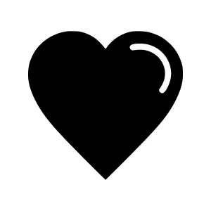 Black Heart Icon - Vector Illustration