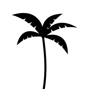 Palm Tree Silhouette Vector Icon