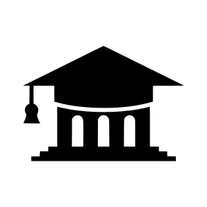 University Graduation Icon - Vector Illustration