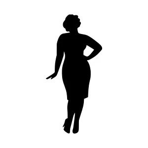 Silhouette Woman - Vintage Style