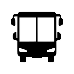 Bus Icon - Simple Line Art Vector