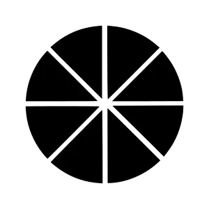 Black Pie Chart Icon - Simple Vector Illustration
