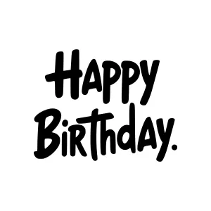 Happy Birthday Typography Illustration